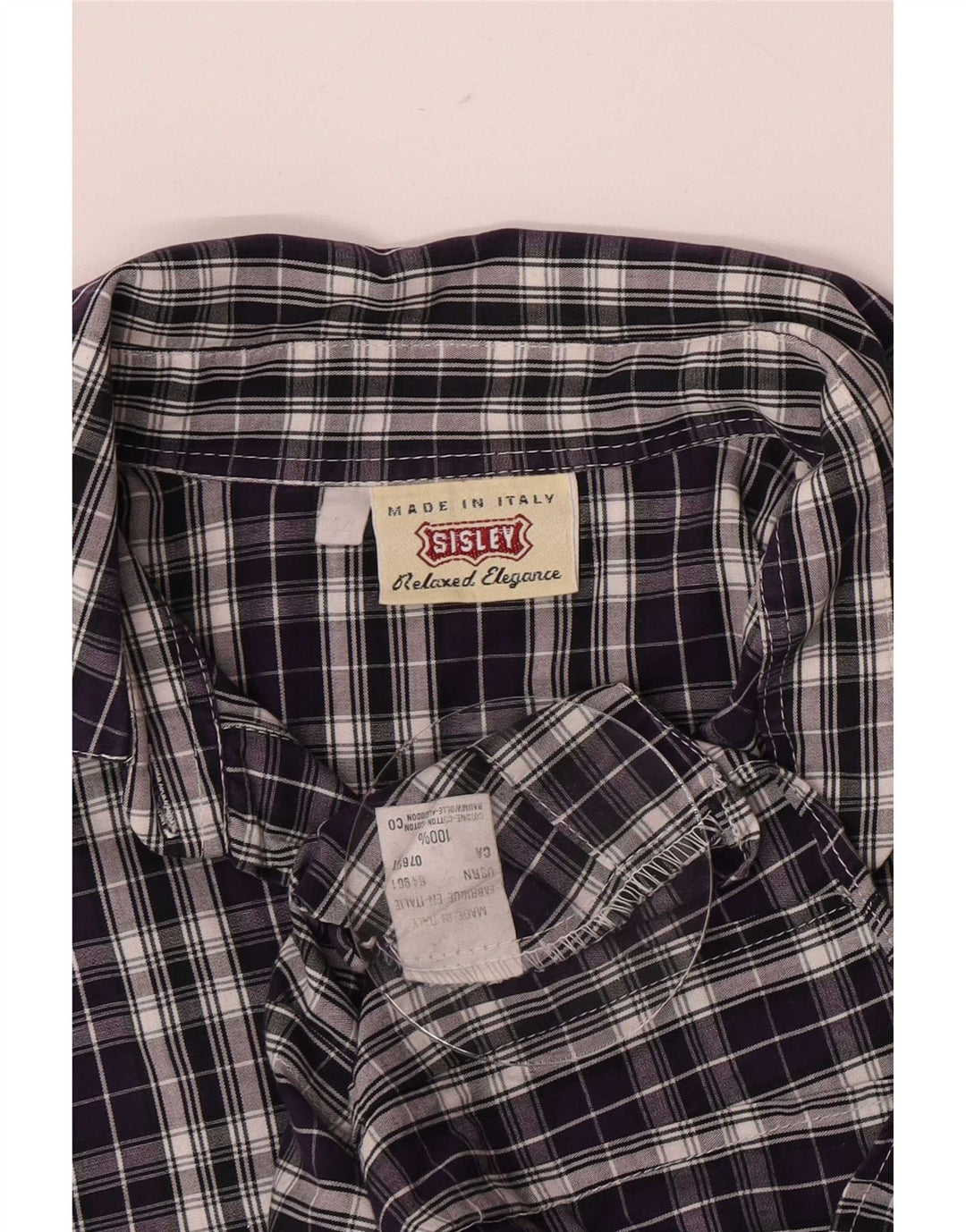 Sisley Dameskjorte IT 44 Medium Lilla Ternet Bomuld