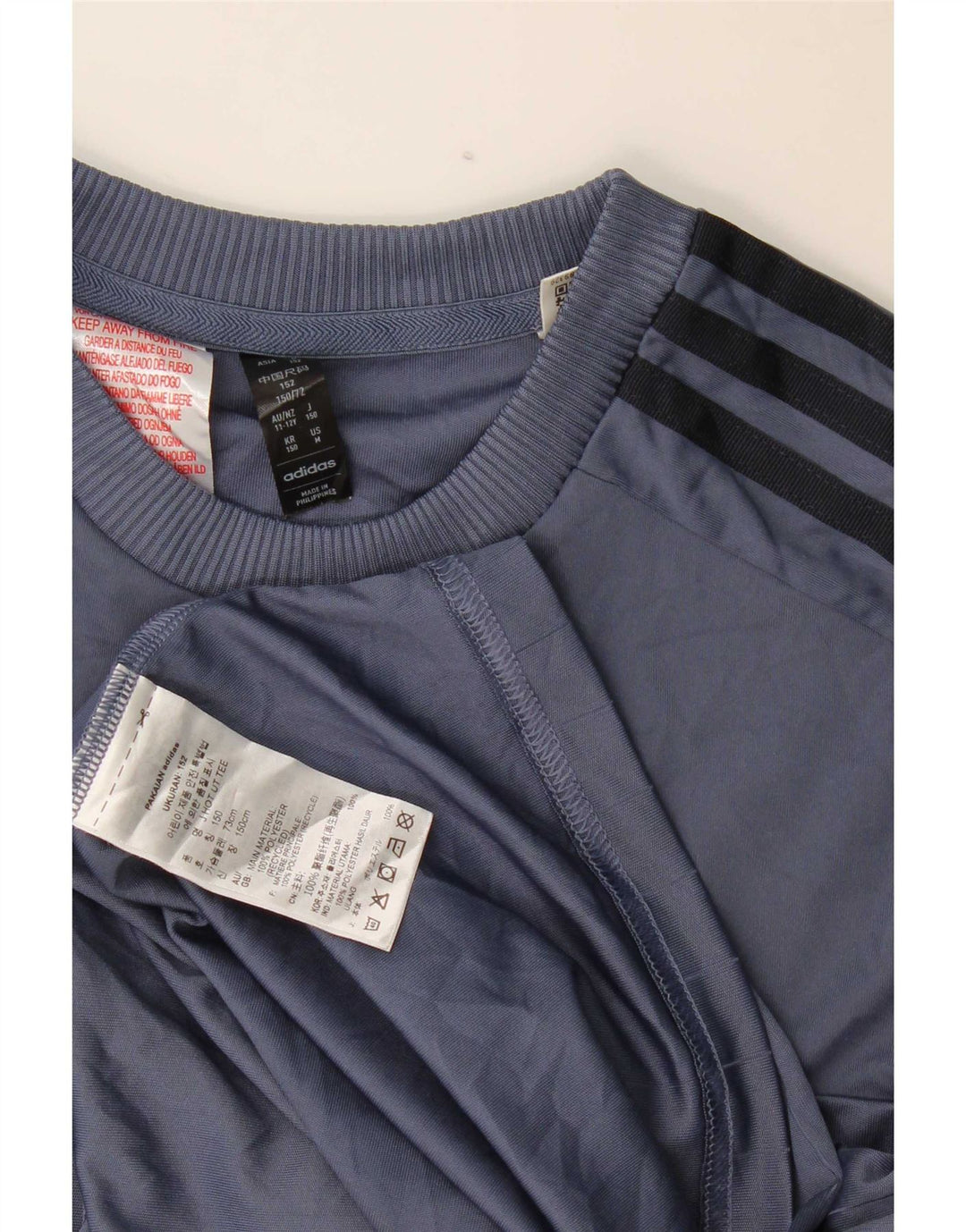 Adidas drenge grafisk t-shirt top 11-12 år marineblå polyester
