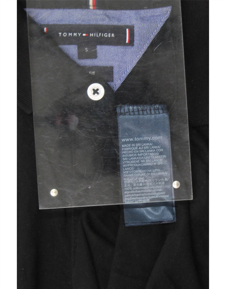 TOMMY HILFIGER Mens Polo Shirt Small Black Cotton Vintage Tommy Hilfiger and Second-Hand Tommy Hilfiger from Messina Hembry 