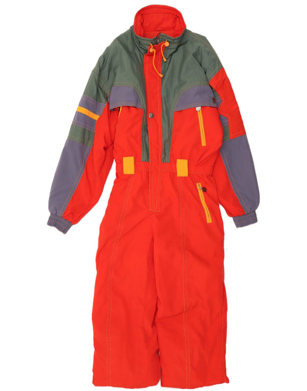 Ninety Eight Herre Ski Jumpsuit UK 40 Medium Red Colourblock Polyester