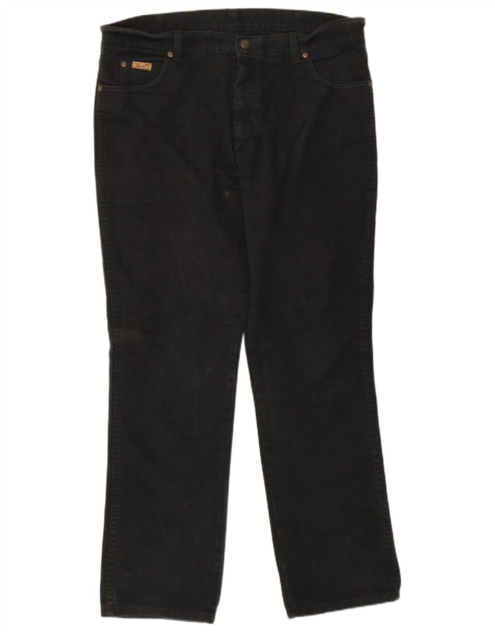 Wrangler Herre Texas Straight Jeans W38 L32 Sort Bomuld