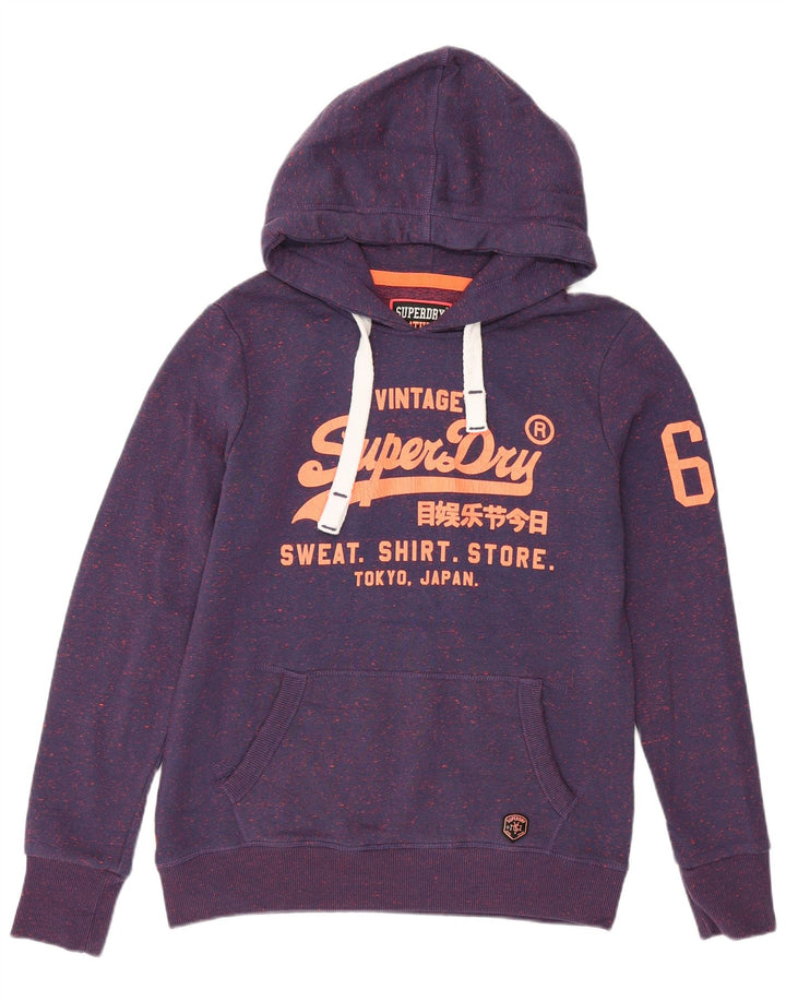 SUPERDRY Herre grafisk hættetrøje Jumper Medium Lilla Flecked Polyester