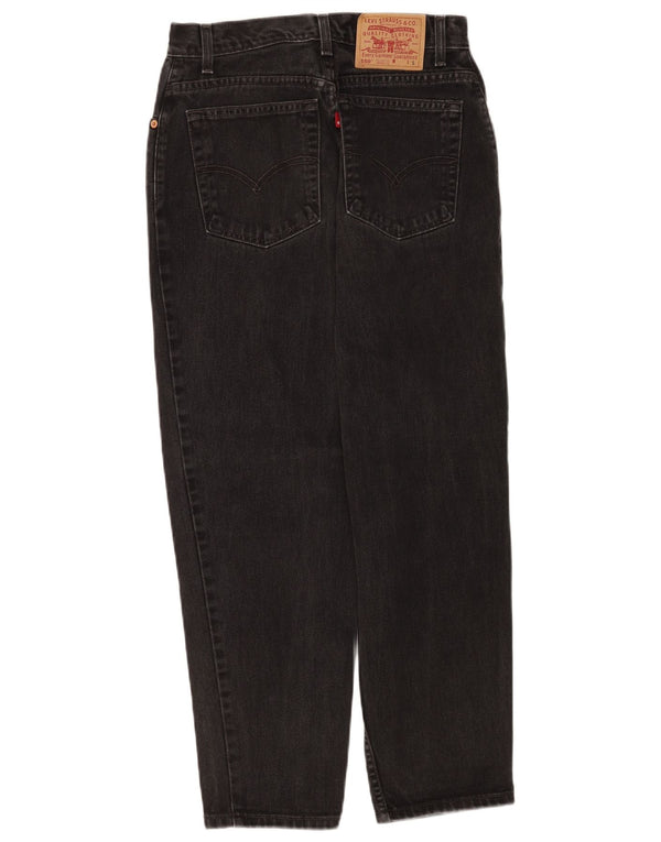 Levi's Womens 550 højtaljede koniske jeans US 8 Medium W26 L28 Sort