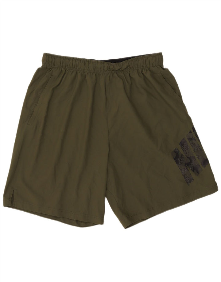 Nike Herre Dri Fit grafiske sportsshorts XL Khaki Polyester