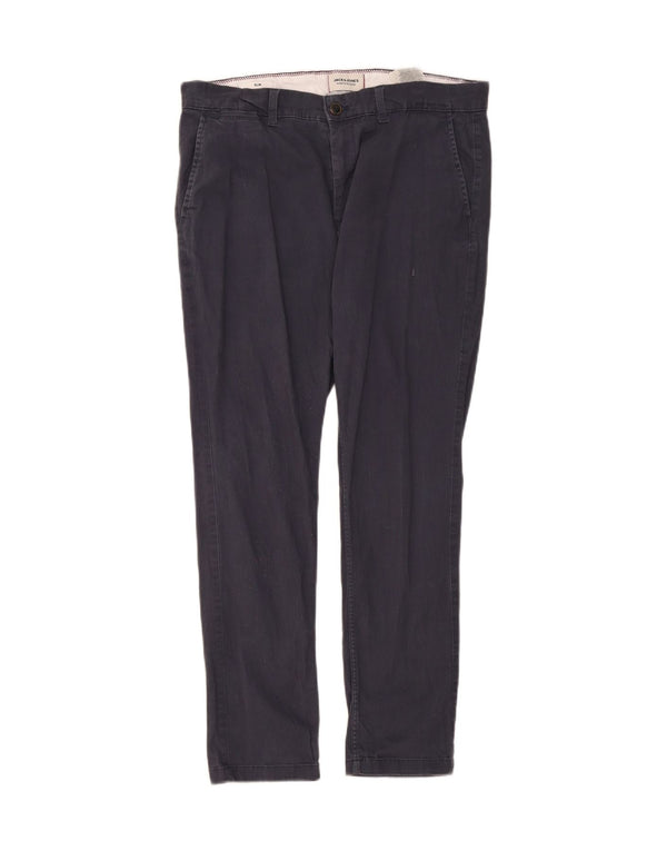 Jack & Jones Herre Slim Chino Bukser W34 L29 Marineblå Bomuld