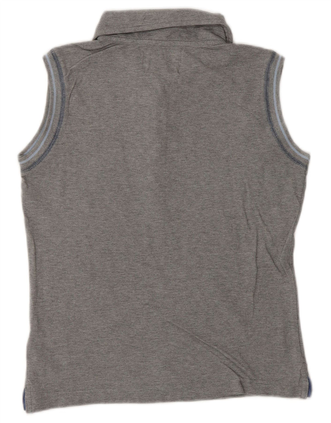 FILA Womens Crop ærmeløs poloshirt UK 10 Small Grey Bomuld