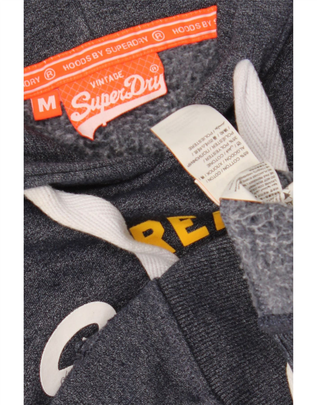 Superdry Grafisk hættetrøje til mænd mellem marineblå bomuld