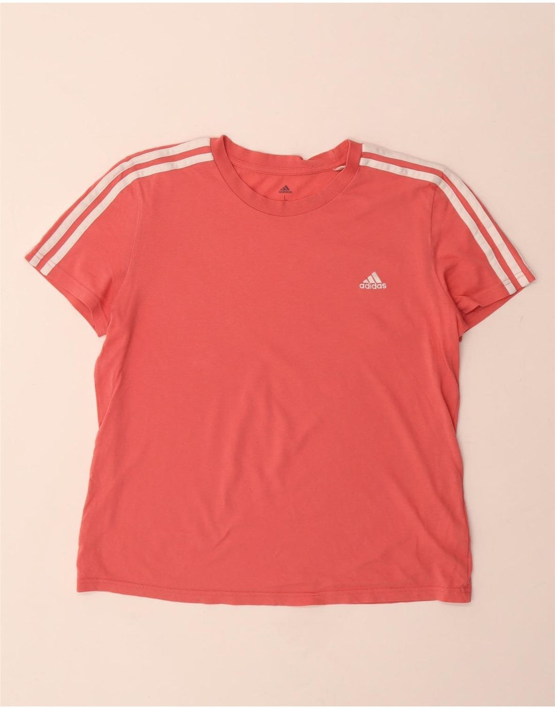 ADIDAS T-shirt top til kvinder DK 16/18 Large Pink Bomuld