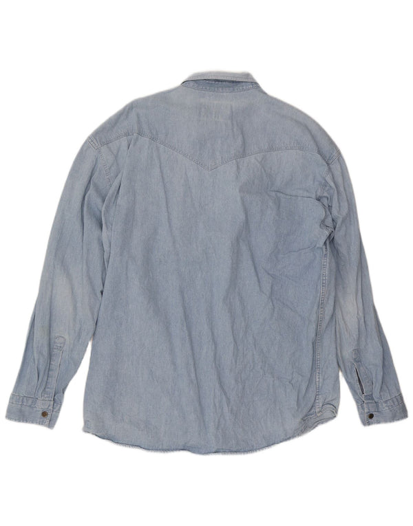 WAMPUM Denimskjorte til mænd XL Blå