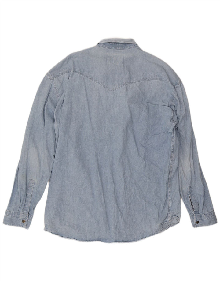 WAMPUM Denimskjorte til mænd XL Blå