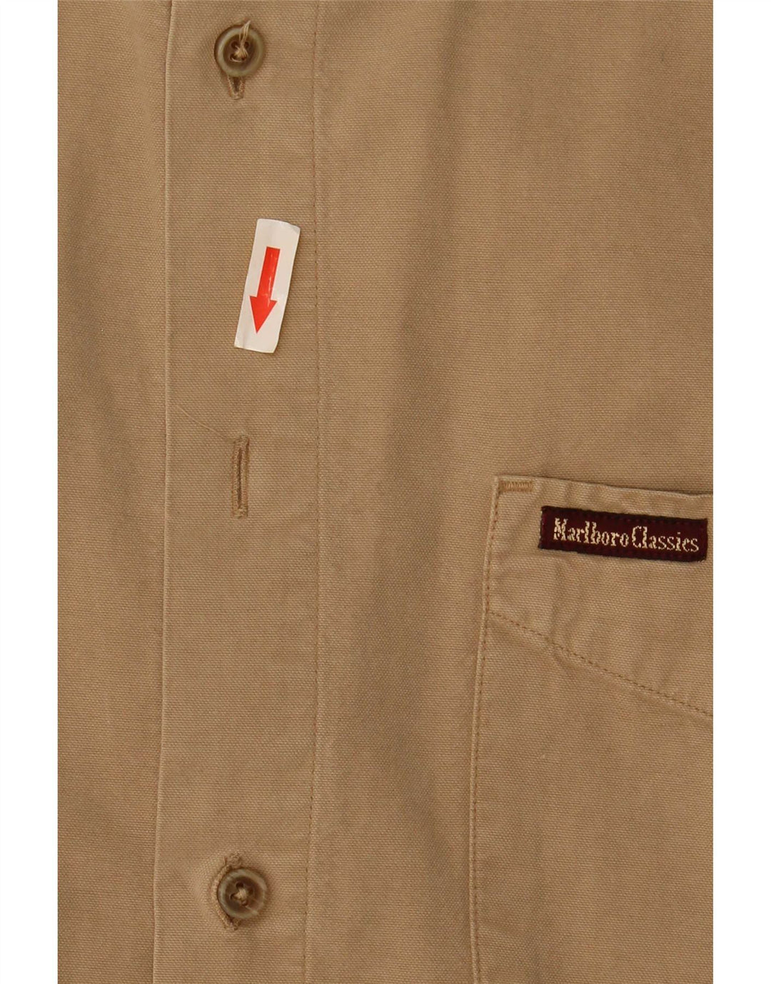 Marlboro Classics Herreskjorte Stor Beige Bomuld