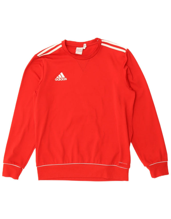 Adidas Herre Climawarm Sweatshirt Jumper UK 38/40 Medium Rød Polyester