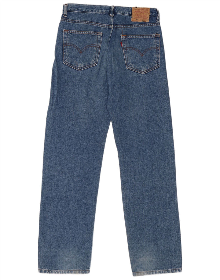 Levi's Dame 501 Straight Jeans W32 L30 Blå Bomuld