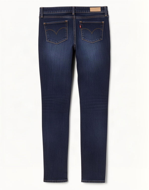 Levi's Womens Bold Curve Modern Rise Skinny Jeans W26 L27 Marineblå Bomuld