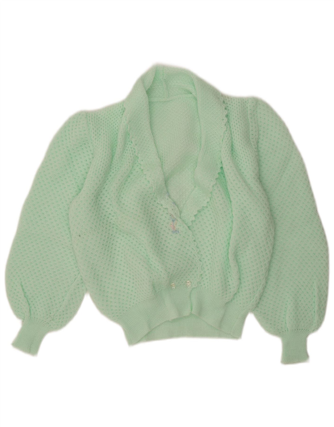Vintage dame cardigan sweater UK 14 Medium Turkis