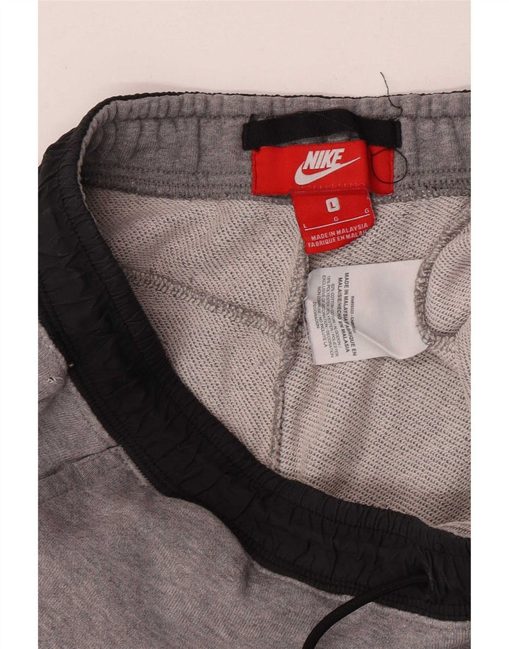 Nike træningsdragt bukser til mænd, store grå farveblok bomuld