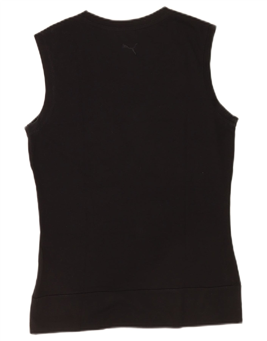 Puma Dame Grafisk Vest Top UK 12 Medium Sort Bomuld