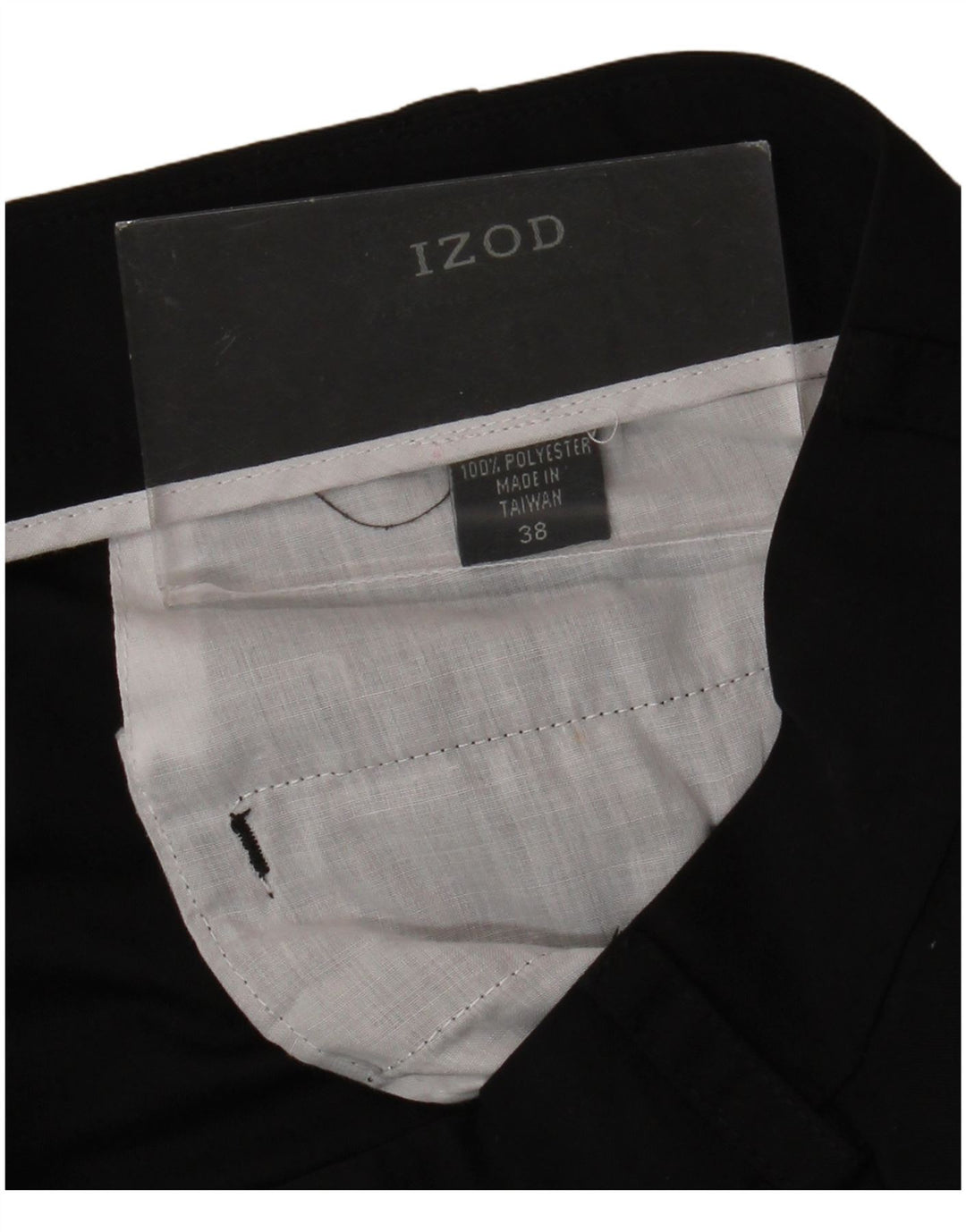 IZOD Herre Pegged Chino Shorts W38 XL Sort Polyester
