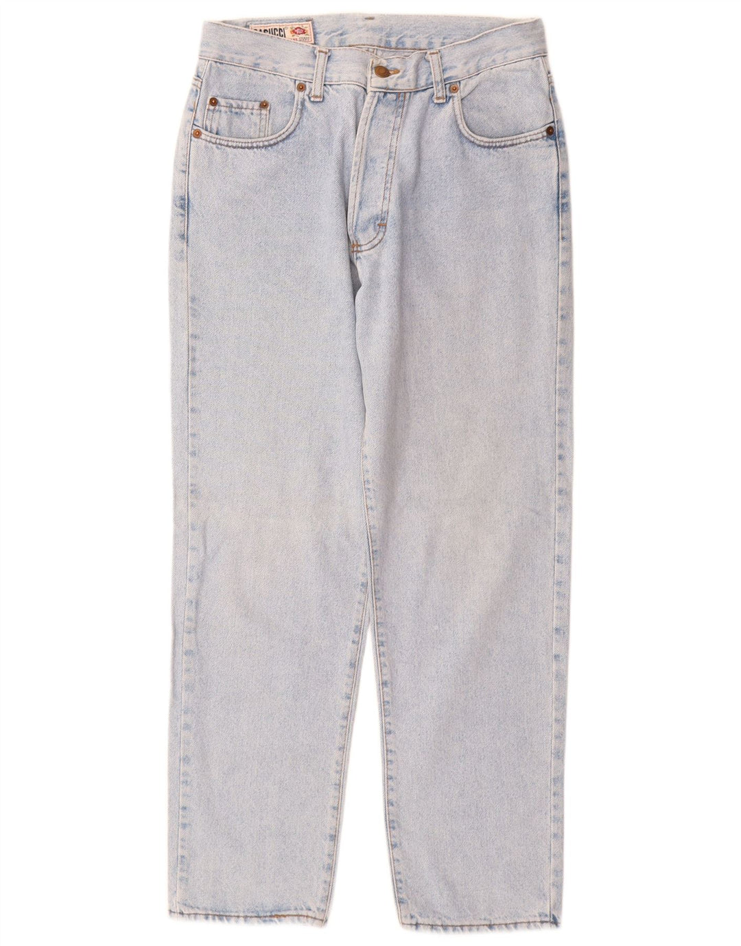 CASUCCI Kvinder Højtaljede tilspidsede Jeans IT 50 XL W28 L29 Blå Bomuld