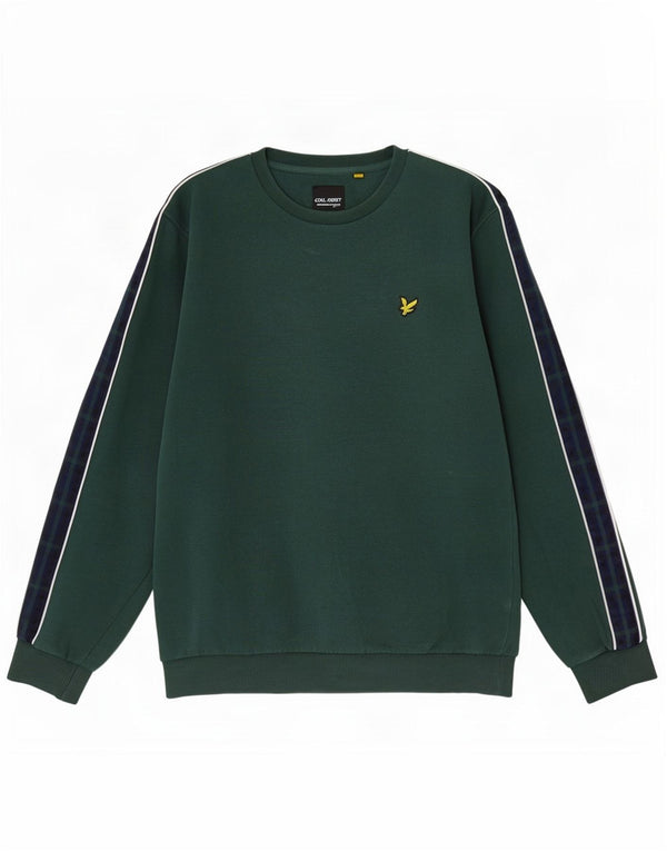 Lyle & Scott Herre Grafisk Sweatshirt Jumper XL Grøn Colourblock Bomuld