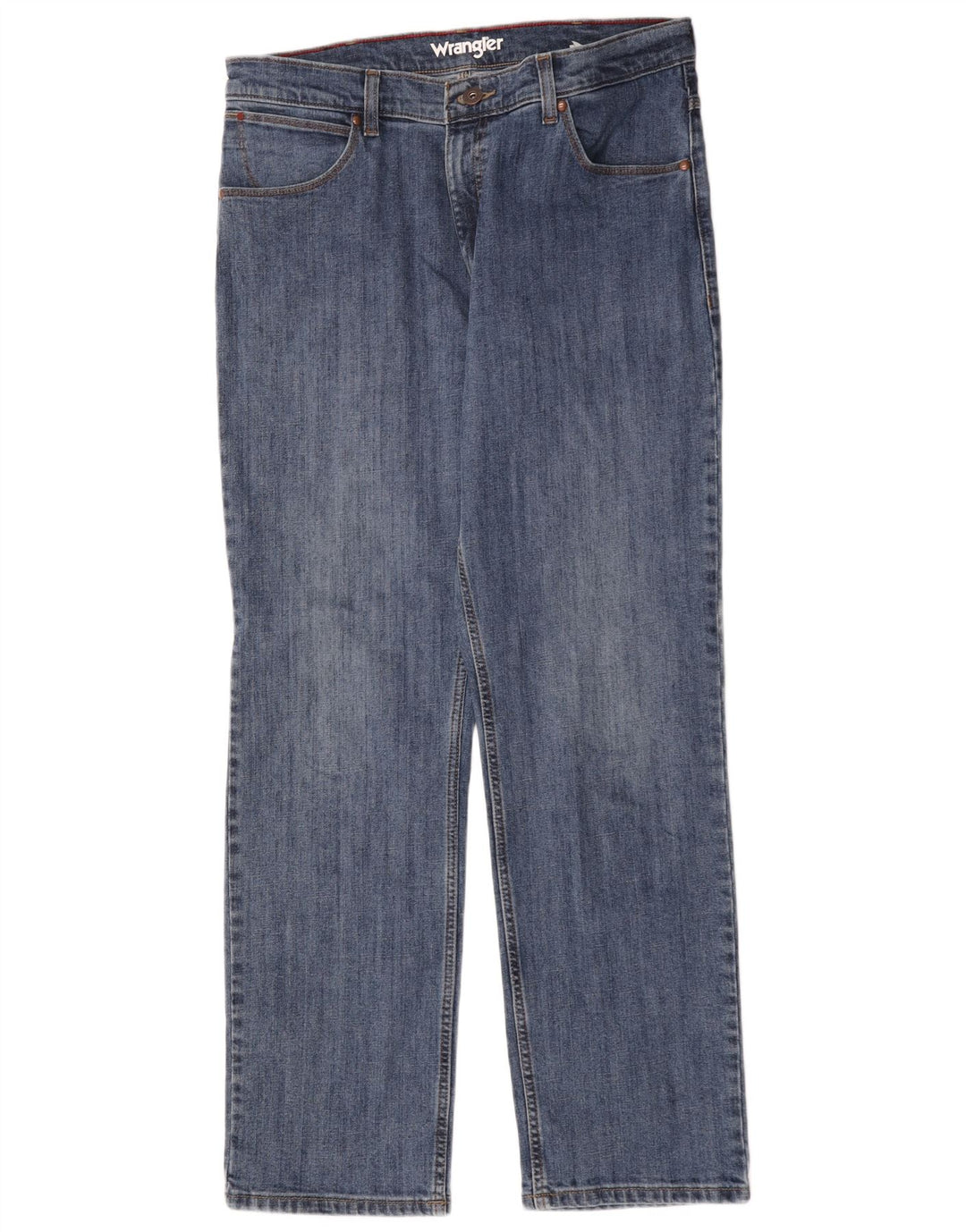 Wrangler Straight Jeans til mænd W35 L32 blå bomuld