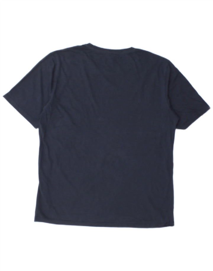 Jack & Jones Herre T-shirt Top Stor marineblå bomuld