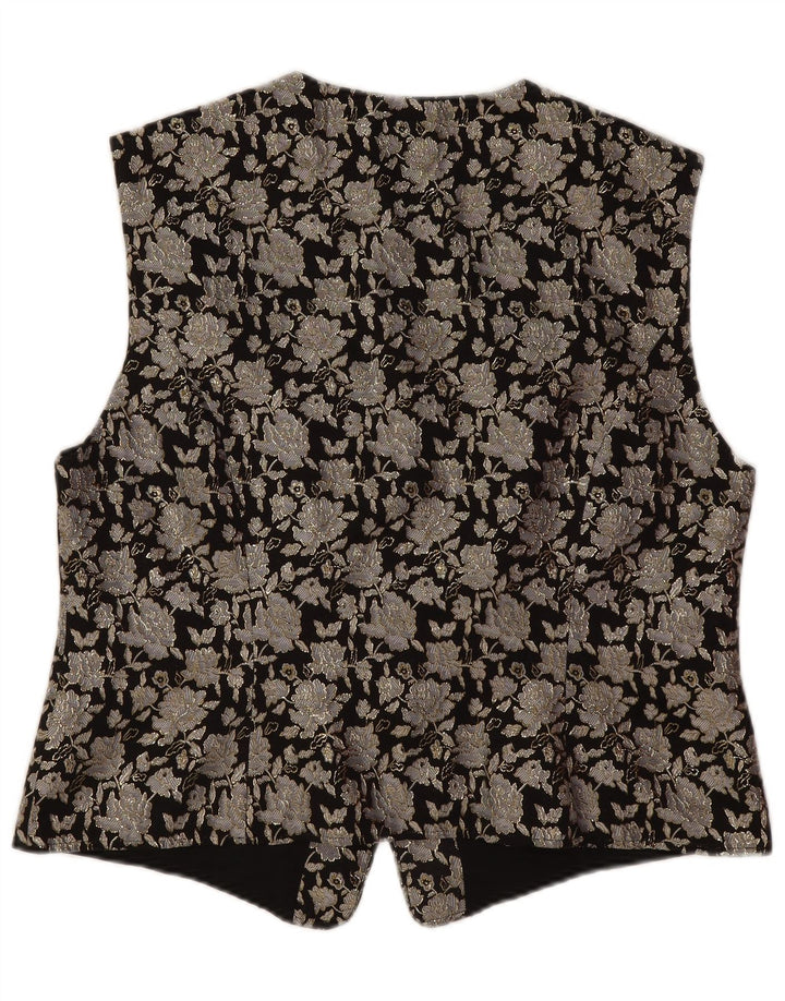 Tru Womens Crop Top EU 48 Large Black Floral Polyamid