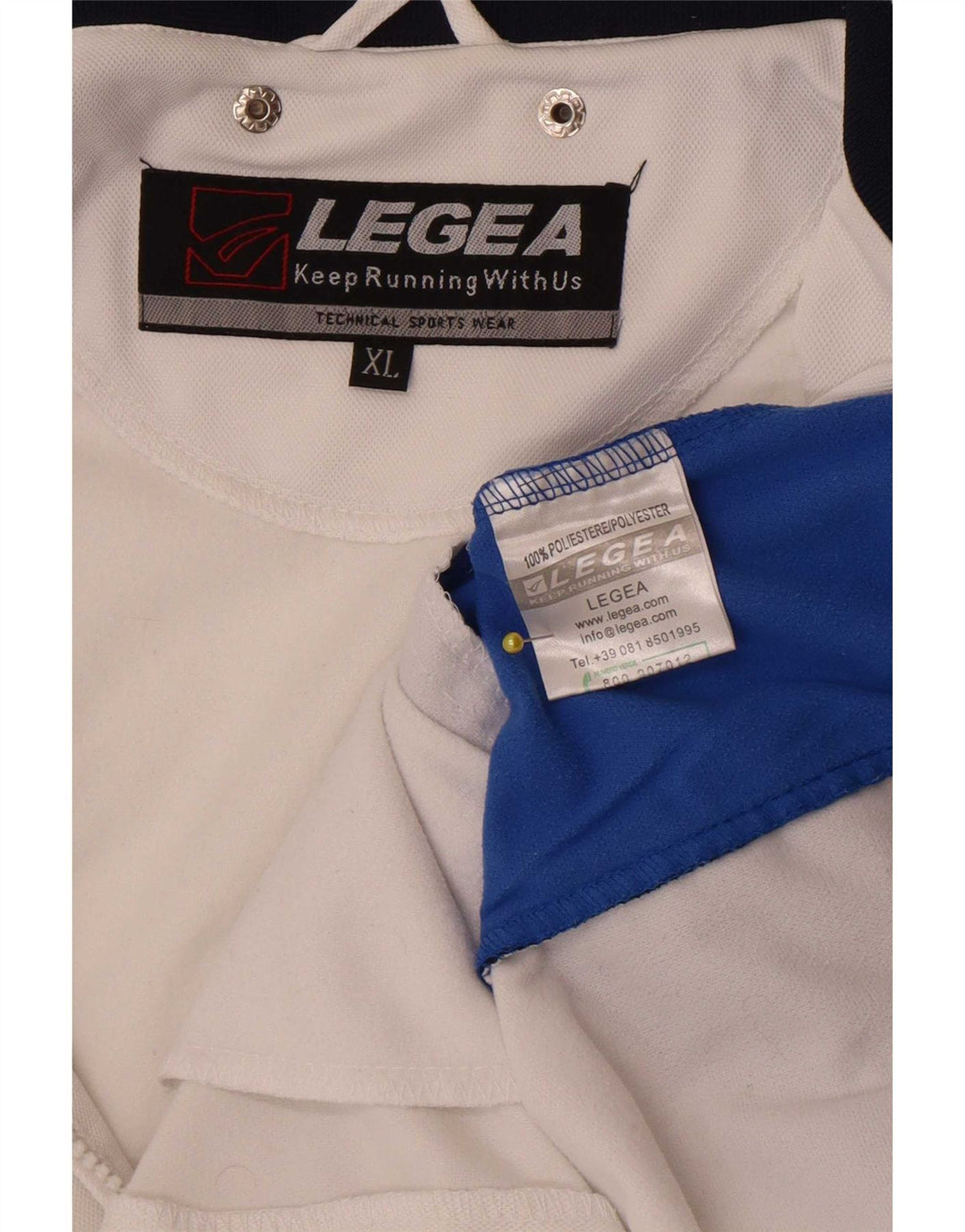 Legea Herre grafisk kortærmet træningsdragt Topjakke XL Hvid Colourblock