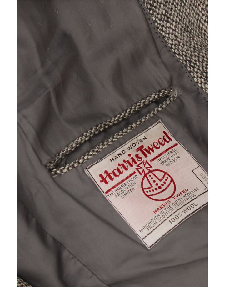 Centaur Herre Harris Tweed Blazer Jacket UK 38 Medium Grey Herringbone