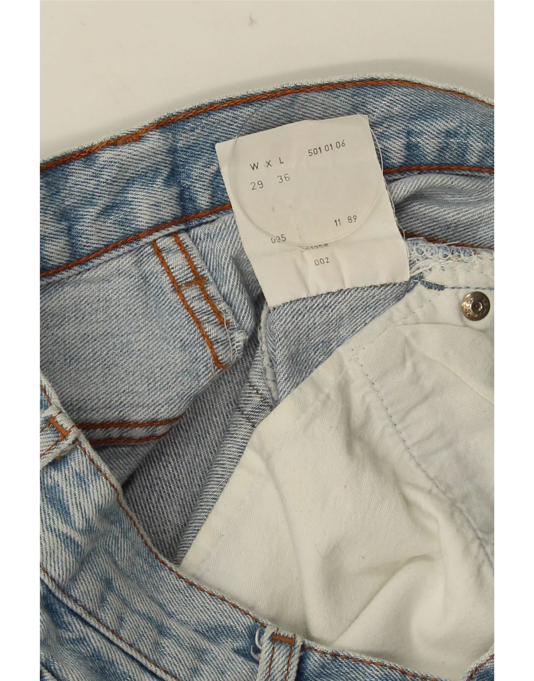 Levi's Dame 501 Midi denimnederdel W29 Lille blå bomuld