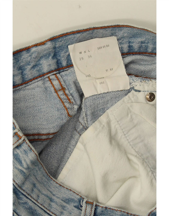 Levi's Dame 501 Midi denimnederdel W29 Lille blå bomuld