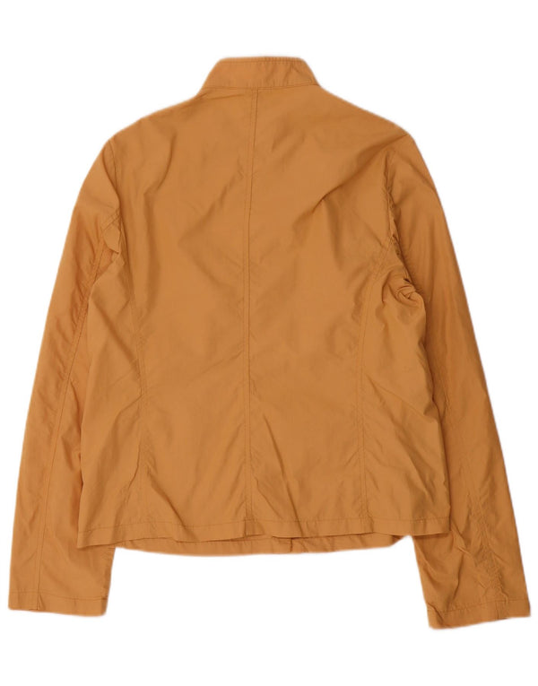 Stefanel Womens Bomber Jacket UK 14 Medium Brun Nylon