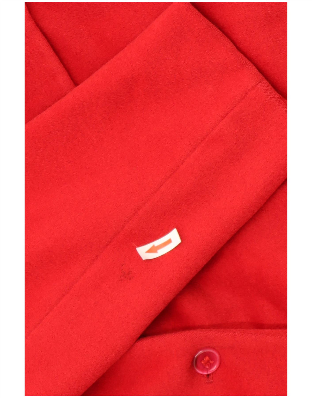 Burberry Dame Overfrakke UK 14 Large Red Wool Classic