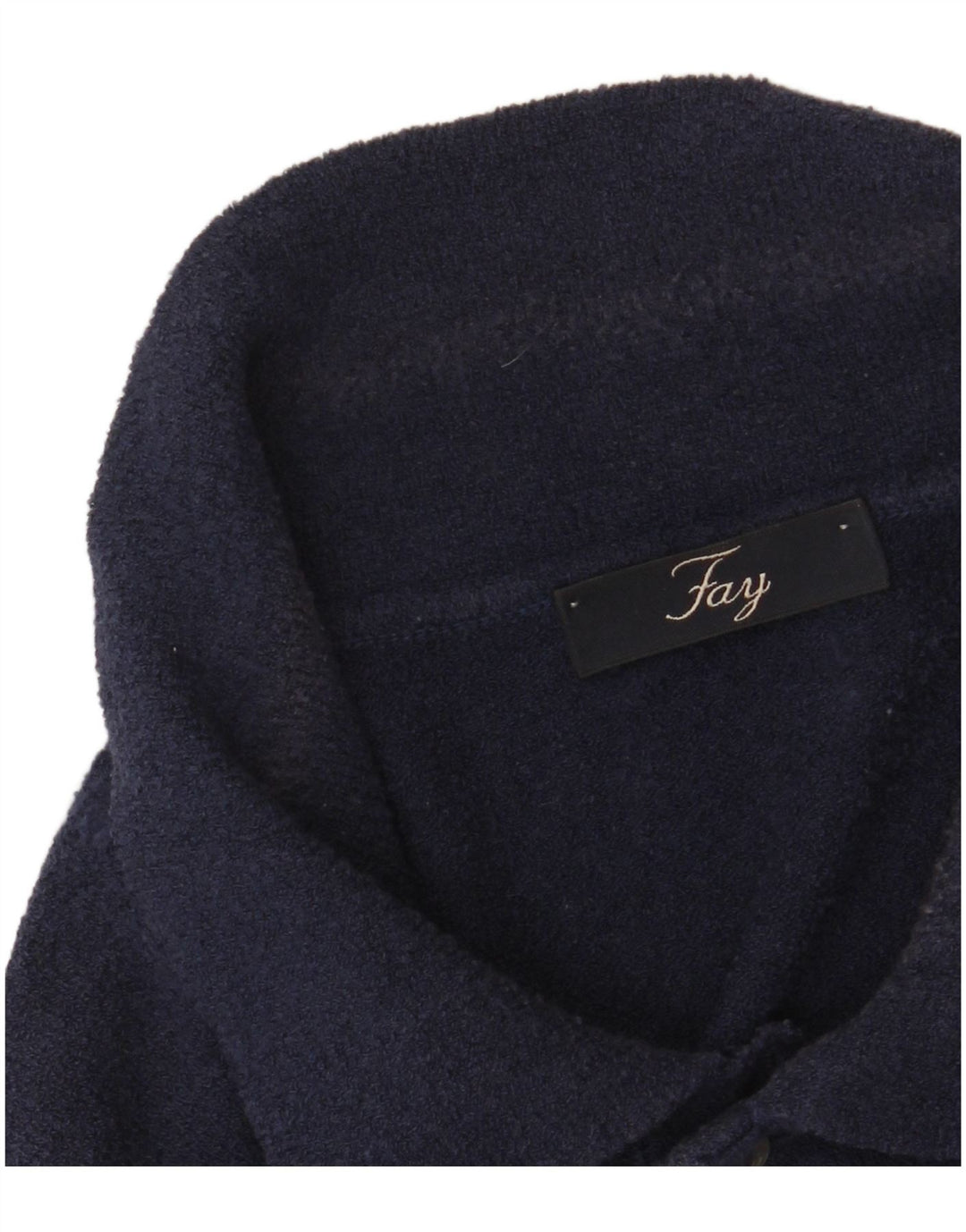 Fay Herre Polo Shirt IT 48 Medium Navy Blue Colourblock