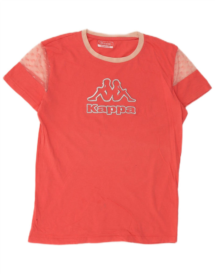 Kappa Grafisk T-Shirt Top UK 12 Medium Pink Colourblock