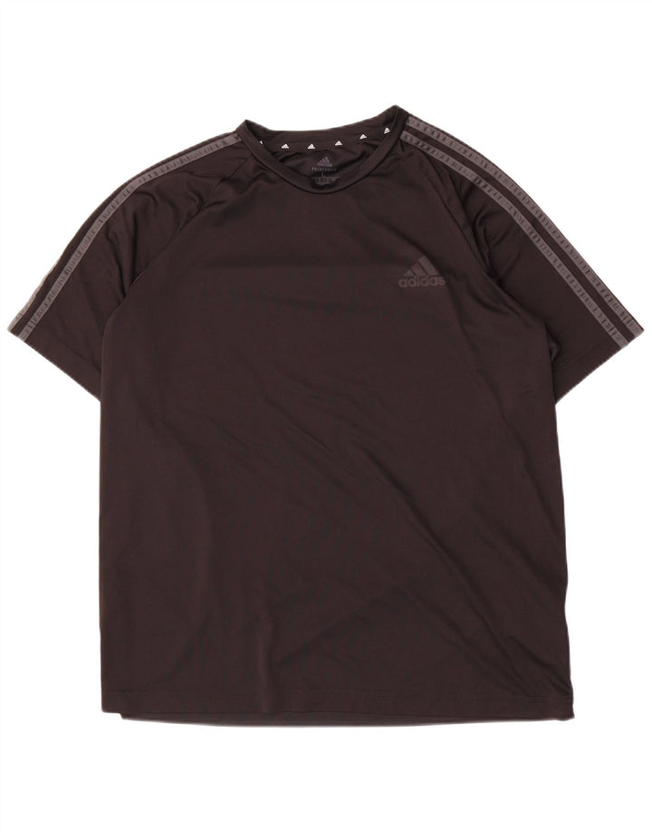 Adidas Herre Aeroready T-Shirt Top Stor Sort Polyester