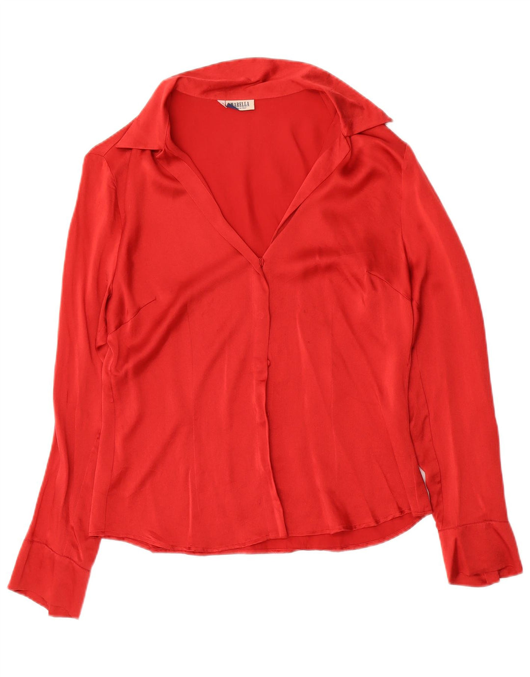 Marella Dame Skjorte Bluse UK 14 Stor Rød