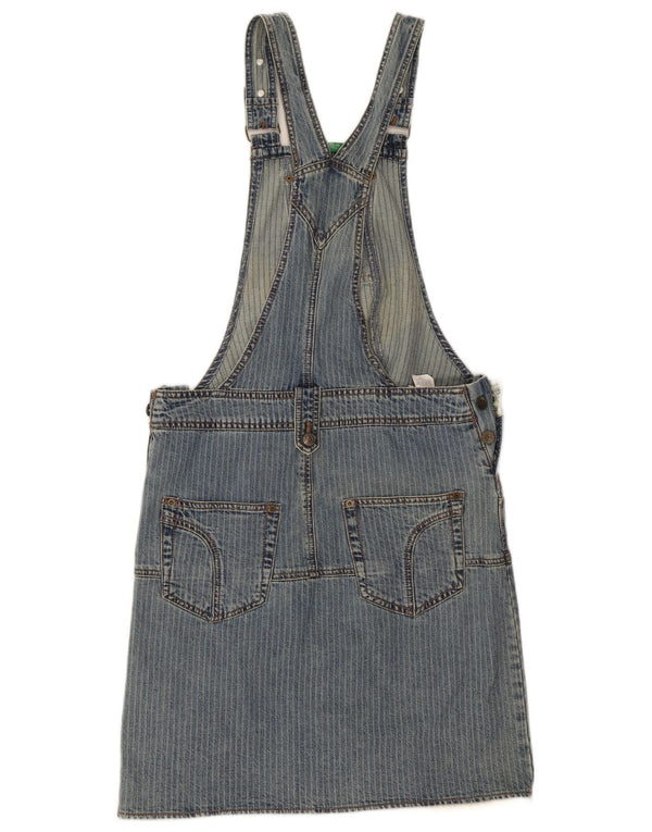 Benetton Damebukser Denimnederdel Medium W31 Blå nålestribet bomuld