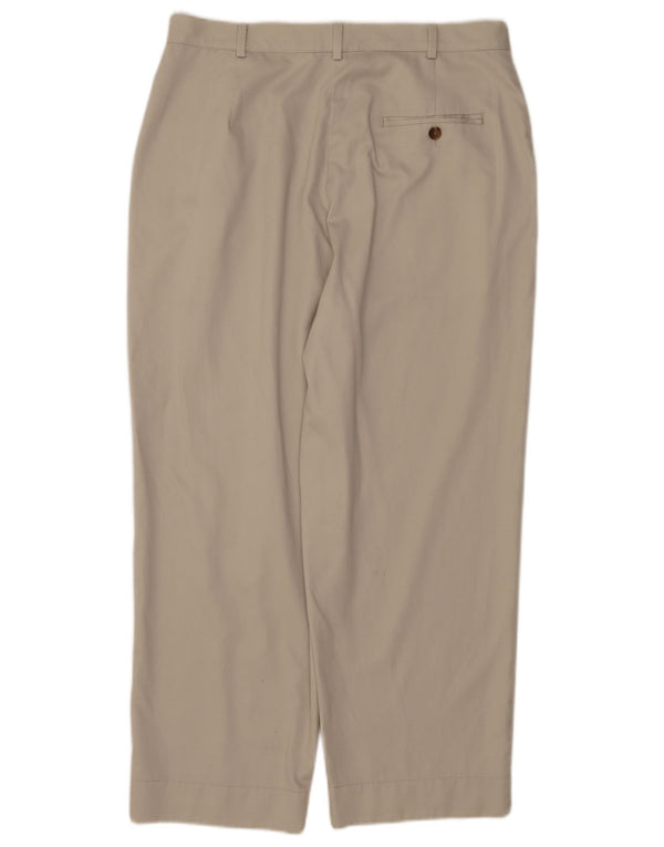 L.L.Bean koniske Chinobukser til kvinder US 14 XL W34 L26 Beige Bomuld