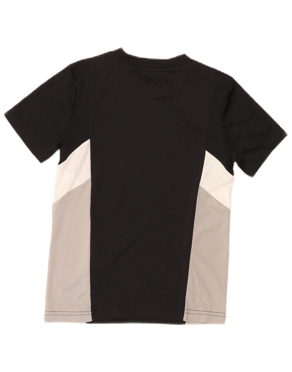 Adidas Boys Grafisk T-Shirt Top 9-10 år Sort Colourblock Polyester