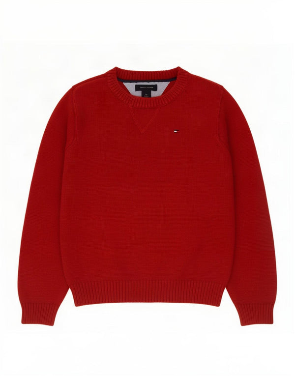 Tommy Hilfiger Boys Boat Neck Jumper Sweater 3-4 År Rød Bomuld