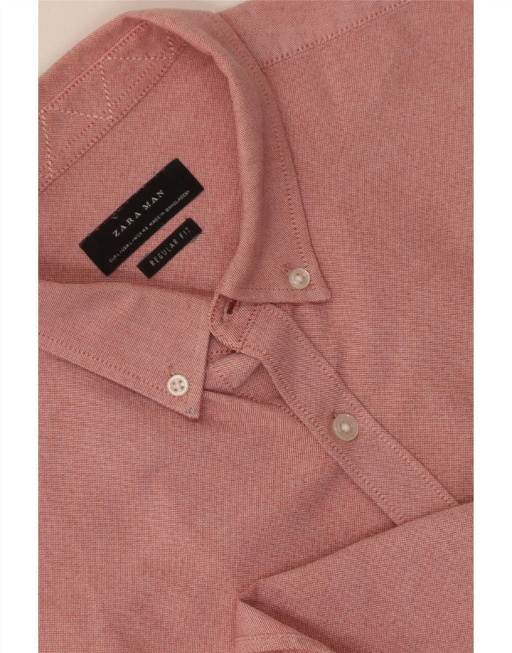 Zara Herre Regular Fit Shirt Large Pink