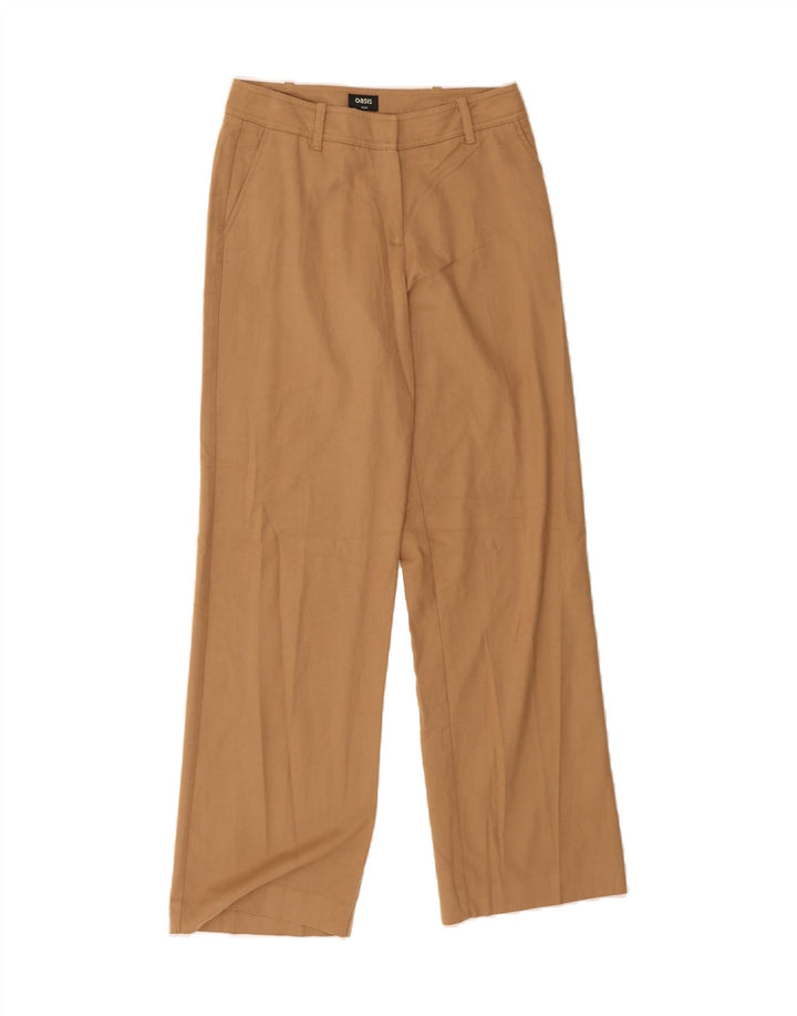 OASIS Womens Straight Chino Trousers UK 8 Small W34 L31  Brown Polyester Vintage Oasis and Second-Hand Oasis from Messina Hembry 
