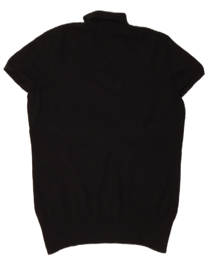 Massimo Dutti Dame Roll Neck Jumper Sweater UK 12 Medium Black