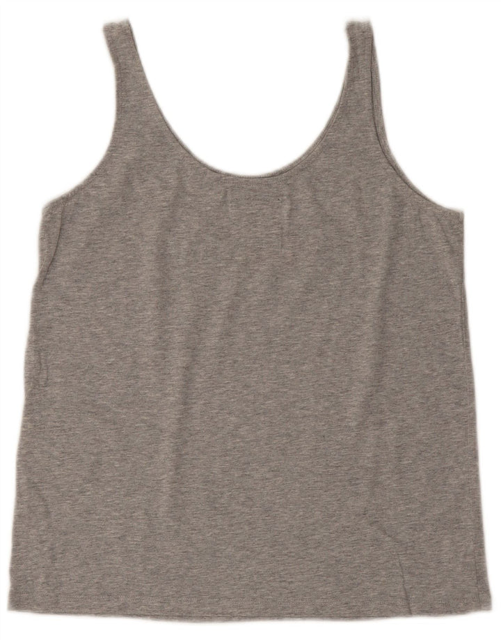 Superdry Womens Grafisk Vest Top UK 8 Small Grey Bomuld