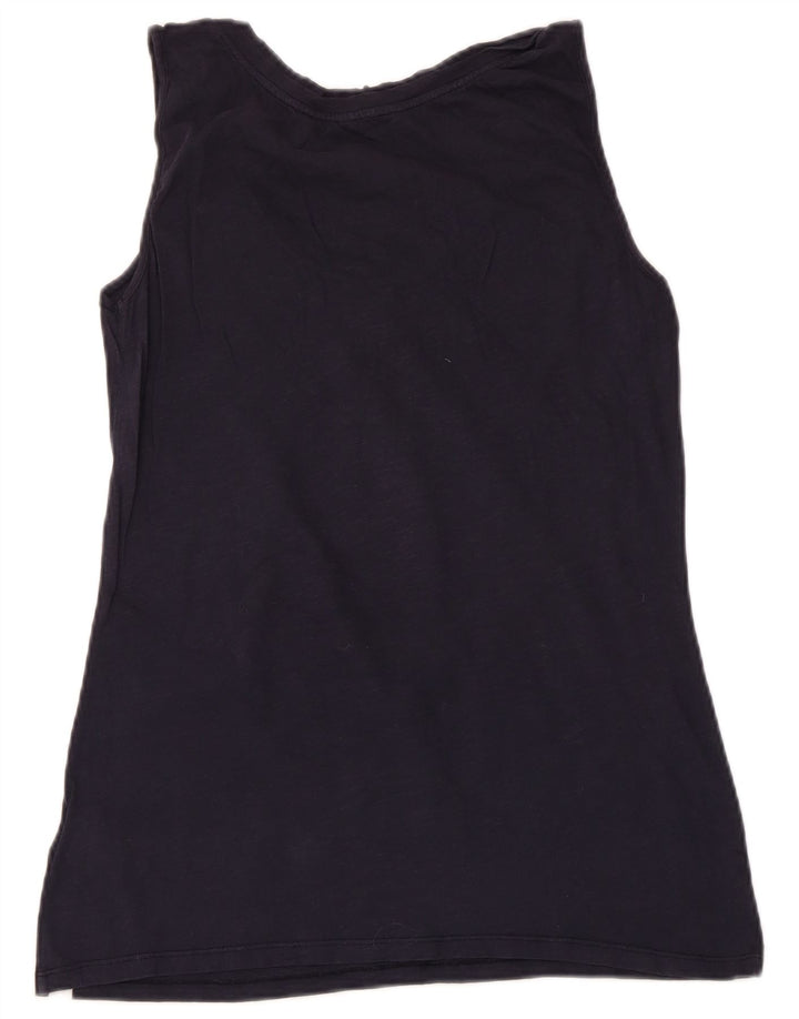 White Stuff Womens Vest Top UK 14 Medium Navy Blue Cotton