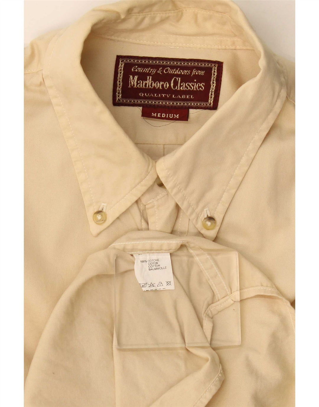 Marlboro Classics Herreskjorte Medium Beige Bomuld