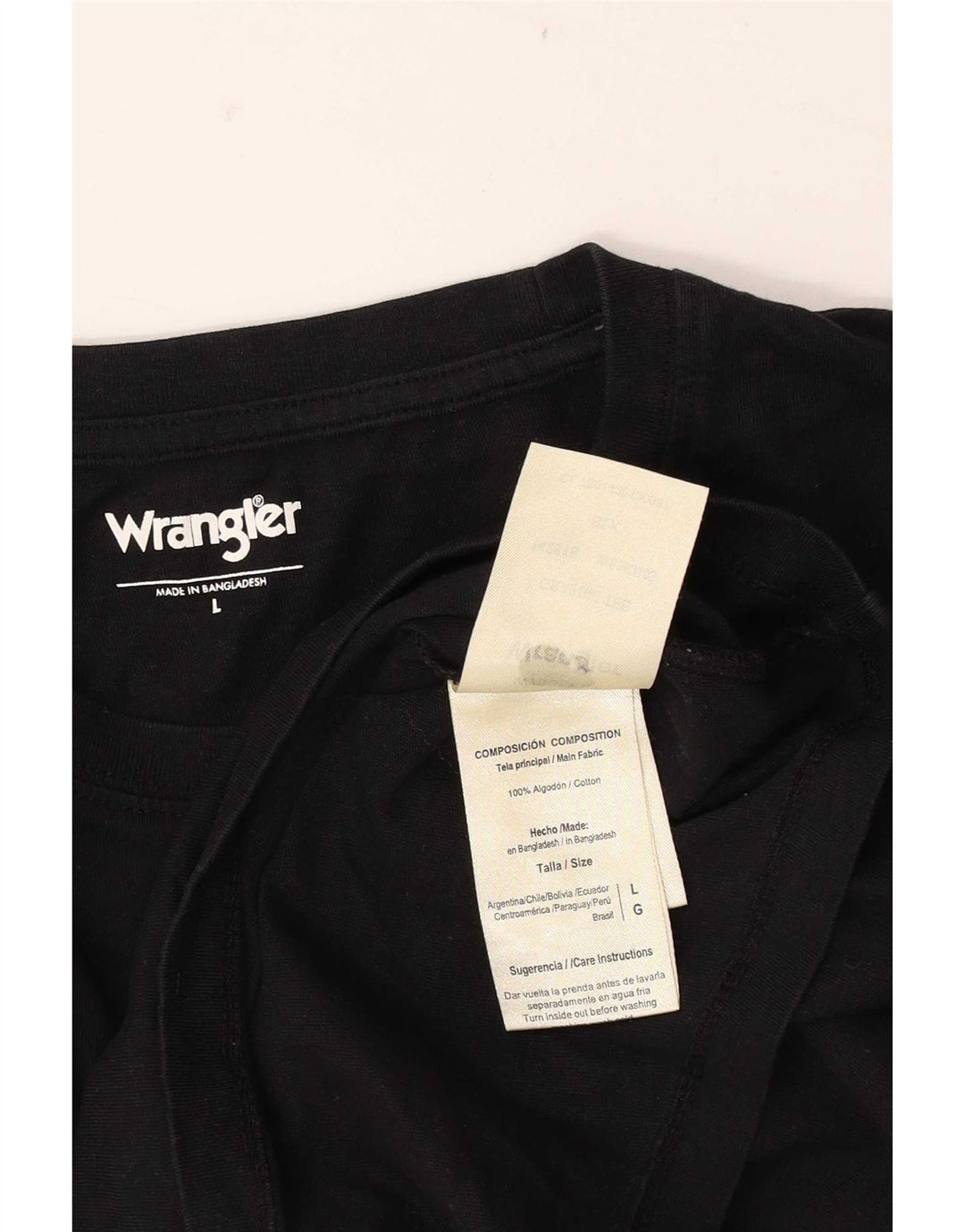 Wrangler Herre T-Shirt Top Stor Sort Bomuld