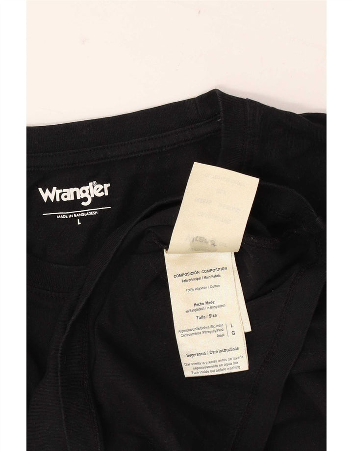 Wrangler Herre T-Shirt Top Stor Sort Bomuld