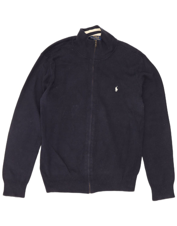 Polo Ralph Lauren drenge cardigan sweater 15-16 år XL marineblå bomuld